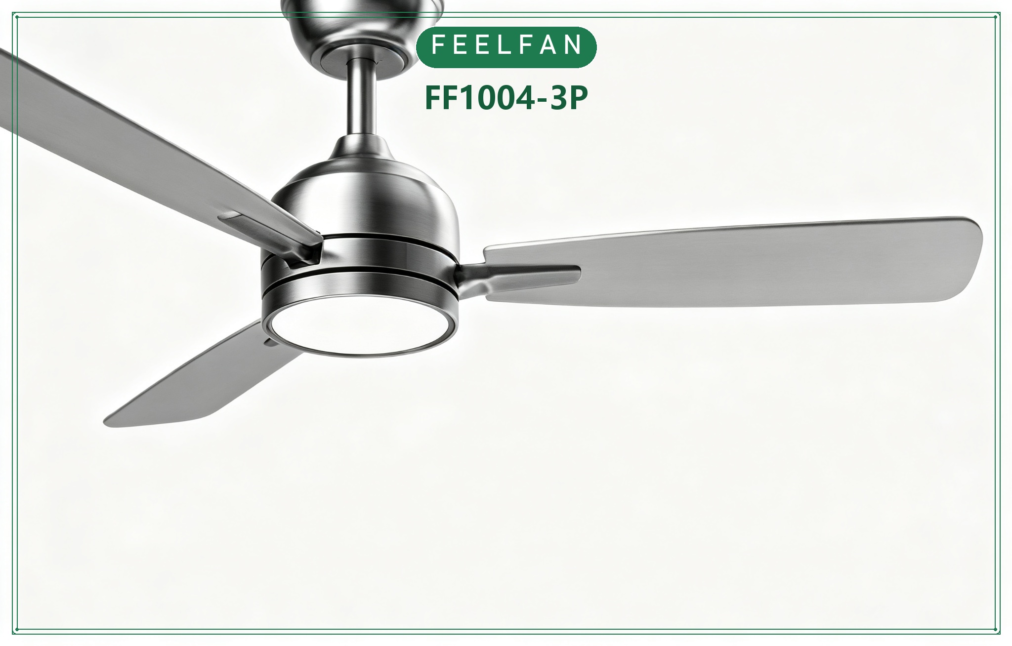 FEELFAN FF1004-3P / FF1004-5P 3 & 5-Blade BLDC Ceiling Fan with LED Light variant 2 — Nickel