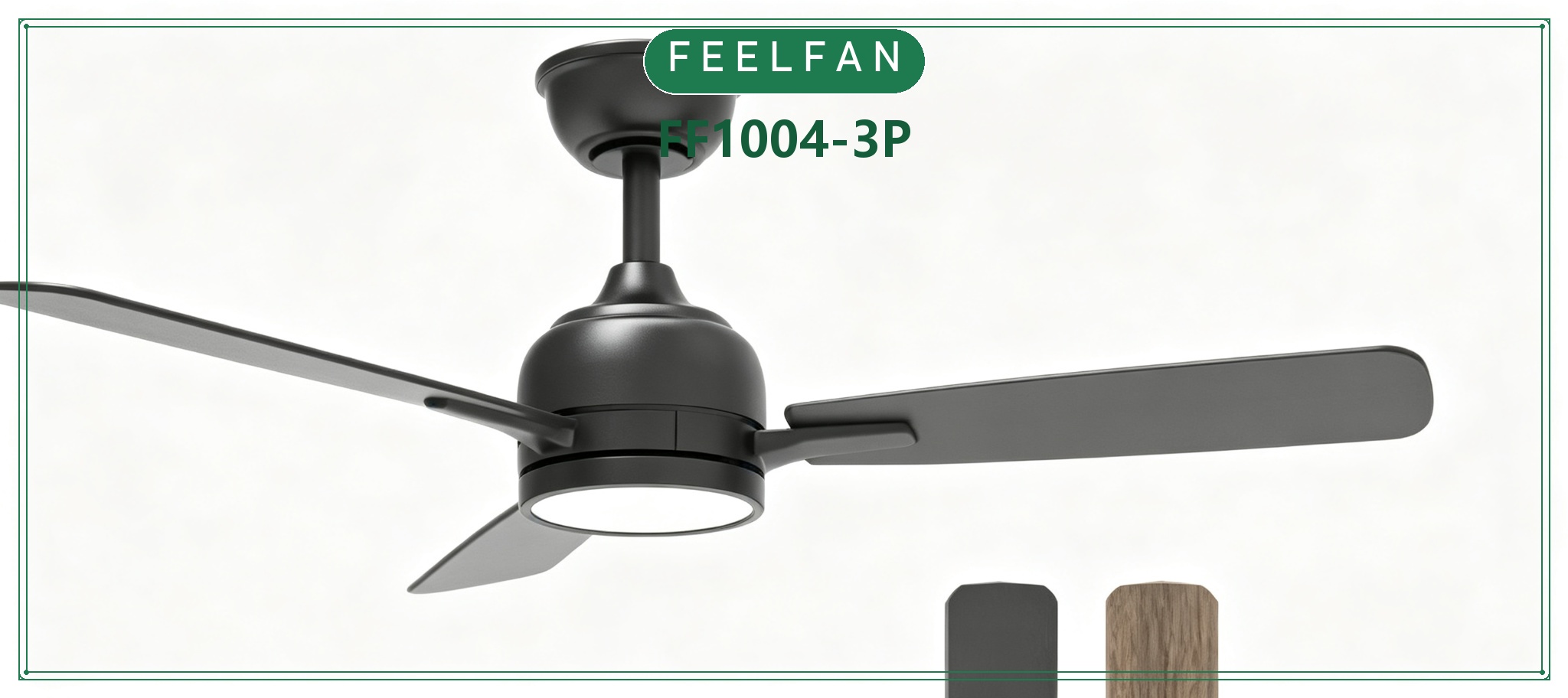 FEELFAN FF1004-3P / FF1004-5P 3 & 5-Blade BLDC Ceiling Fan with LED Light variant 3 — Black
