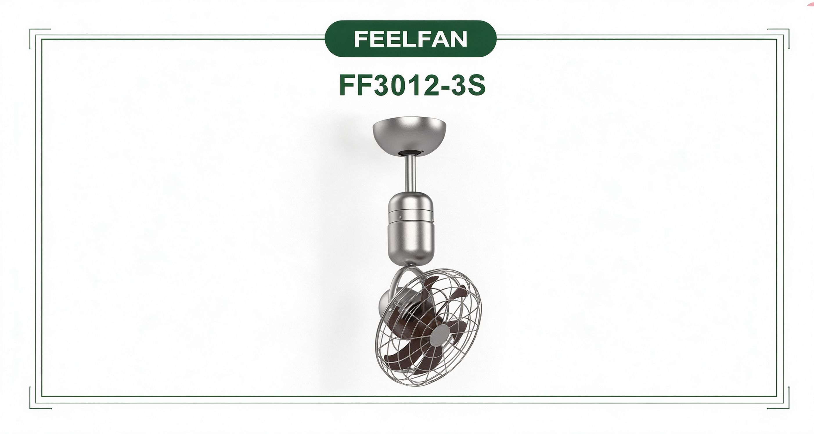 FEELFAN FF3012-3S 3-Blade Wall Mounted BLDC Fan variant 2 — Nickel